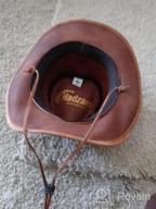 img 1 attached to Men'S Durable Leather Outback Cowboy Hat - Shapeable Western Hat For Men review by Cornelius Reeves