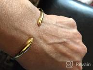 картинка 1 прикреплена к отзыву Handcrafted Italian Miabella Adjustable Teardrop Cuff Bracelet In 925 Sterling Silver Or 18Kt Gold от Jim Velasco