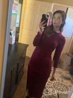 img 1 attached to TEMOFON Women'S Long Sleeve Dresses Casual Bodycon Dress Crew Neck Ruched Midi Dress With Slit S-XL review by Nathan Byard