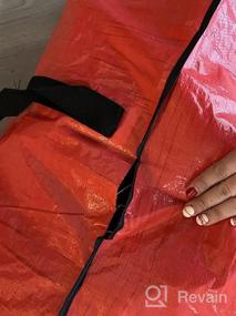 img 5 attached to Эффективный и защитный: Sattiyrch 2-Pack Bags Storage Bags для разобранных 7,5-футовых деревьев с водонепроницаемым материалом и усиленными ручками - красный