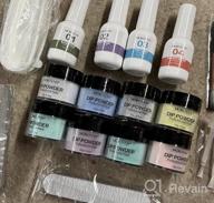 img 1 attached to Morovan Dip Powder Nail Kit Starter: 8 Colors Glow In The Dark Manicure Set For French Nails Art review by Zachary Spaulding