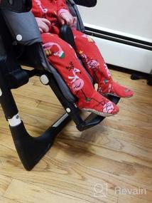 img 6 attached to Foldable High Chair For Babies & Toddlers With Adjustable Backrest, Footrest, Seat Height, Removable Tray And PU Leather Cushion - INFANS (Black)