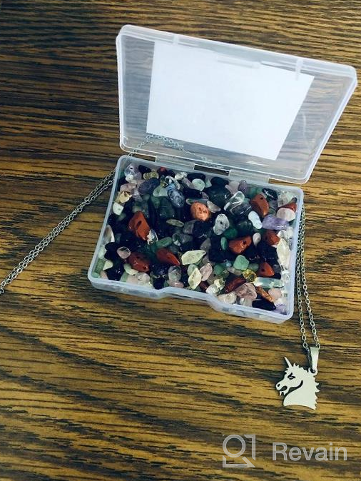 img 1 attached to 420 PCS Mini Natural Chip Stone Beads 3-5Mm - 7 Chakras Gemstones Healing Crystal Loose Rocks For DIY Bracelet Jewelry Making Crafting review by Abhinav Drury