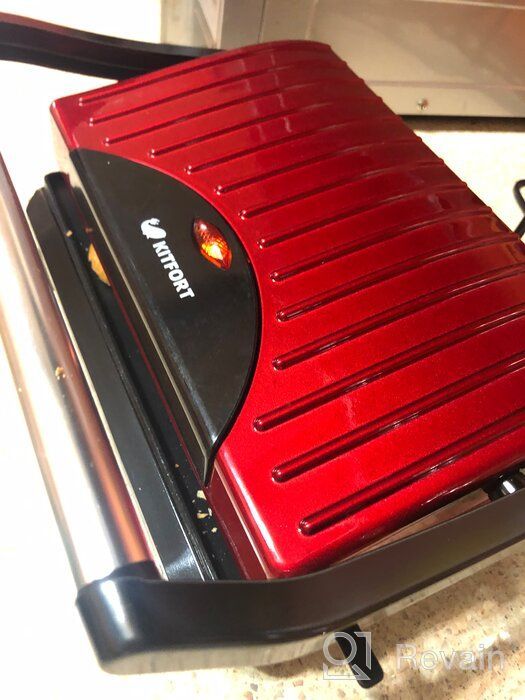 img 1 attached to Sandwich maker Kitfort KT-1609 Panini Maker, red review by Ewa Grska ᠌