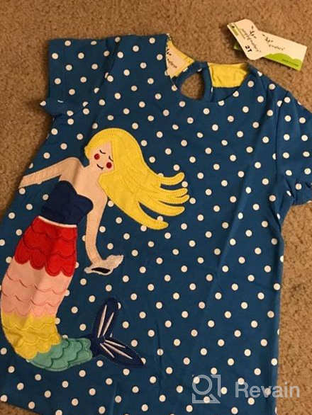 img 1 attached to Applique Toddlers T Shirt Dresses 4_Years Girls' Clothing for Dresses review by Michael Onwukaife