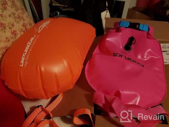 img 1 attached to 🏊 15L IDRYBAG Safety Swim Buoy Adult Tow Float - Ideal for Triathletes Training in Open Water. Inflatable Float buoy for Safe Swimming, Kayaking, Boating, Canoeing, Rafting, Surfing, Fishing, and Floating. review by Justin Hill