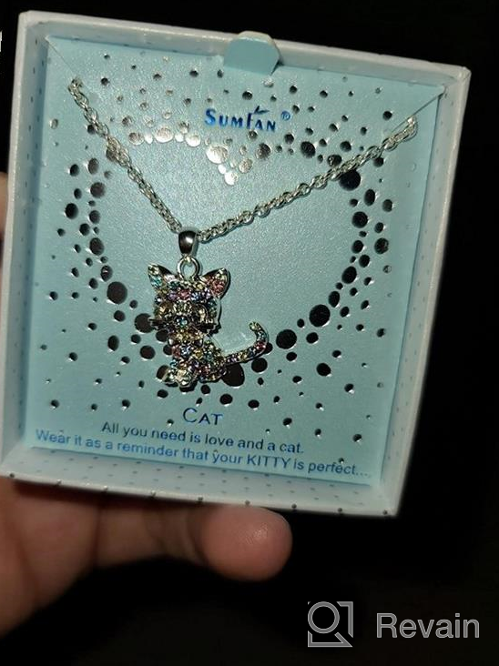 img 1 attached to Cat Necklace, Dog Jewelry for Women 🐱 and Girls - Perfect Cat Lover's Birthday Gift review by Darla Wilmoth