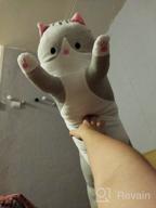img 1 attached to Soft toy Cat - baton, toy - hug 110 cm - Gray review by Agata Koczan ᠌