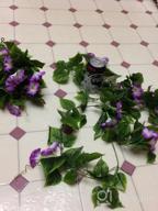 img 1 attached to 2Pcs 15Ft Morning Glory Artificial Vines - Perfect For Outdoor Wedding Hanging Baskets Decor! review by John Harvieux