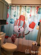 img 1 attached to LIVILAN Christmas Shower Curtain Santa Shower Curtain Snowman Shower Curtain Xmas Shower Curtain For Bathroom With 12 Hooks Santa Claus Winter Holiday Decoration, 72"X 72 review by Scott Holland