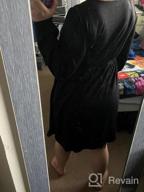 img 1 attached to Women'S Casual Long Sleeve Button Down Swing Short Dress - Crew Neck review by Angie Miller