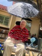 img 1 attached to AMMSUN Chair Umbrella with Universal Clamp 43 inches UPF 🌂 50+ - Portable Shade for Patio, Beach, Stroller, Sports, Wheelchair, Wagon (Zebra) review by Pat Haberman