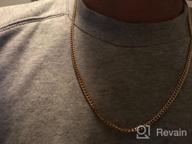 img 1 attached to The Bling Factory 4mm 14k Yellow Gold Plated Beveled Curb Chain Necklace: A Luxurious Accessory for Style Enthusiasts review by Brian Lee