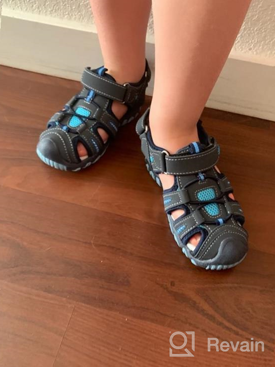 img 1 attached to Esphisha Little Boys' Outdoor Sandals - Toddler Shoes for Outdoor Activities review by Steven Emberling