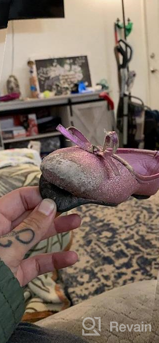 img 1 attached to 💃 Glittery Slip-On Ballet Flats for Little Girls and Toddlers with Bling-Bling Fashion review by Whitney Jones