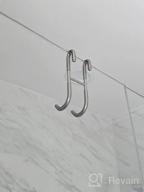 img 1 attached to Black Frameless Glass Shower Door Towel Hooks (2-Pack) By Simtive - Squeegee Hanger For Bathroom Doors. review by Devin Bro