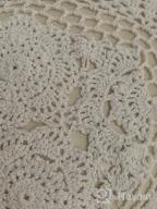 img 1 attached to 4-Pack Handmade Crochet Cotton Lace Placemats Doilies Coasters - 12 X 17 Inch Oval Shape, White review by Greg Mack