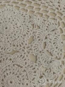 img 8 attached to 4-Pack Handmade Crochet Cotton Lace Placemats Doilies Coasters - 12 X 17 Inch Oval Shape, White