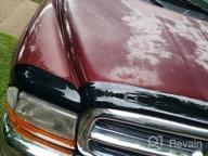 img 1 attached to AVS 45751 Bugflector Deluxe Hood Shield In Dark Smoke - 3-Piece Design For 1997-2004 Dodge Dakota And 1998-2003 Durango In Black review by Barton Perez