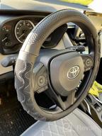 img 1 attached to PINCTROT 3D Honeycomb Anti-Slip Steering Wheel Cover With Superior Grip, Fits Universal 15 Inch Wheels (Purple) review by Govindarajan Diepenbrock