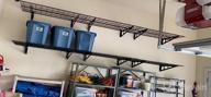 img 1 attached to Maximize Your Garage Space With FLEXIMOUNTS 2-Pack 2X4Ft Wall Shelf Storage Rack - White review by Derick Carpenter