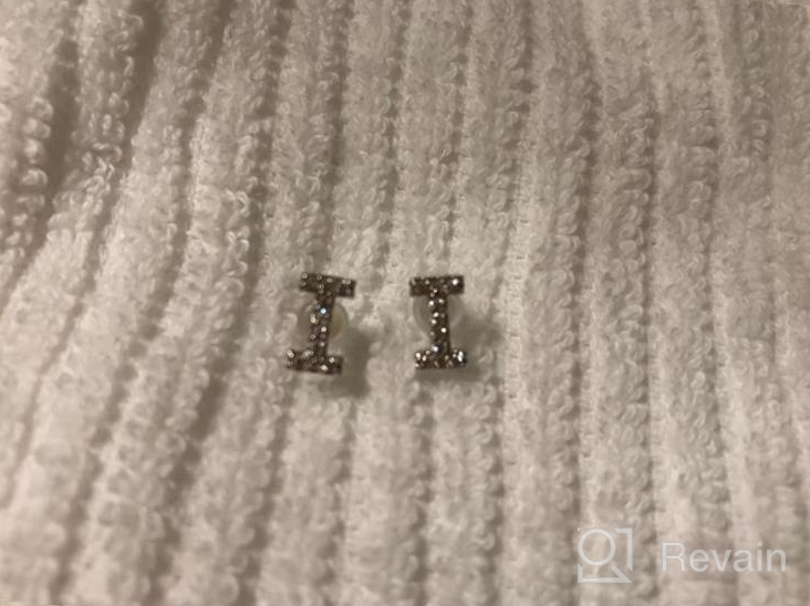 img 1 attached to Hypoallergenic White Gold Plated YELUN Alphabet Earrings: Perfect Girls' Jewelry for SEO review by Andy Quade