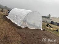 img 1 attached to Portable 26' X 10' X 7' Greenhouse With Walk-In Tunnel Design For Large Gardening Plants, Hot House And Plant Tent In White By YOLENY review by Travis Karren