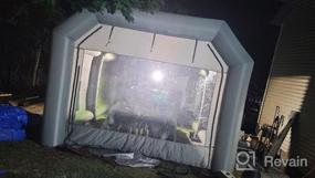 img 6 attached to Надувная палатка для покраски 39X16.5X13Ft с 3 воздуходувками (750 Вт + 950 Вт + 950 Вт) и системой воздушного фильтра - Профессиональная портативная гаражная покрасочная камера Sewinfla для покраски автомобилей