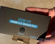 img 1 attached to 🔌 SGEYR HDMI 2.0 Switch Splitter: 3 Port 4K HDMI Switcher with IR Remote Control - Ultra HD 3D 2160P 1080P, HDCP 2.2 Support review by Nick Mahoney