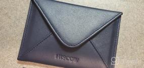 img 6 attached to Black Italian Calfskin Envelope Business Card Case Featuring Magnet Closure By HISCOW