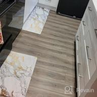 img 1 attached to SoHome Marble White Anti-Fatigue Kitchen Mat: Non-Slip, Stain-Resistant & Easy To Clean! review by Kevin Lawson