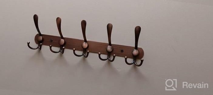 img 1 attached to Organize Your Entryway With TICONN Wall Mounted Coat Rack - 5 Tri Hooks For Heavy Duty Use In Chrome Finish review by Wendy Kennedy