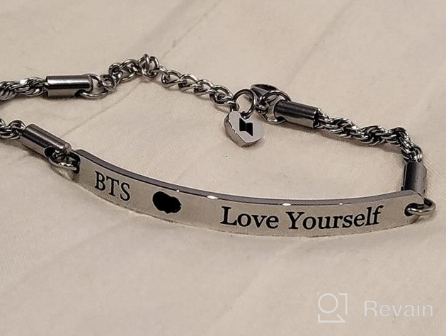 img 1 attached to 🎁 BTS Bangtan Boys Love Yourself Chain Bracelet: The Perfect Gift for BTS Fans and Army! review by Cory Owens