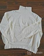 img 1 attached to Women'S Long Sleeve Slouchy Ribbed Knit Sweatshirt Pullover W/ 1/4 Zipper & Shoulder Slits review by Roosevelt Weaver