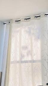 img 7 attached to H.VERSAILTEX Blackout Curtains For Bedroom Foil Print Twig Tree Branch Thermal Insulated Grommet Curtain Drapes Light Blocking Thick Soft Window Curtains For Living 52 X 63 Inch Stone 2 Panels