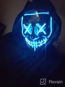 img 7 attached to LED Purge Mask For Adults - Scary Halloween Mask With Light Up Features For Enhanced Halloween Fun