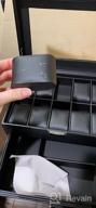img 1 attached to Keep Your Watches Safe And Organized With BEWISHOME'S 10-Slot Watch Box - Black PU Leather, Real Glass Top, And Valet Drawer Included! review by Jesse Runninger