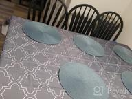 img 1 attached to Chic & Durable 60 X 102-Inch Grey Printed Tablecloth For Rectangle Tables - Ideal 6 Foot Table Cover! review by Chad Delgado