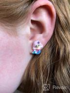img 1 attached to 12 Pairs of Unicorn, Fox, and Mermaid Clip-On Earrings for Little Girls - Animal and Ice Cream Toddler Girls' Dress-Up Jewelry review by James Davis