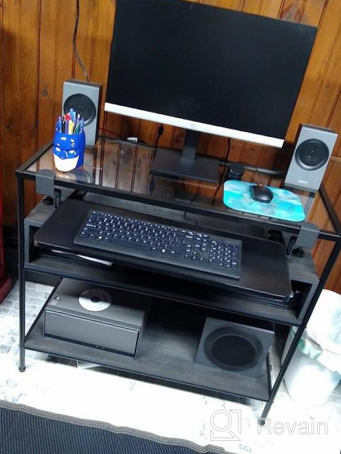 img 1 attached to Ergonomic Keyboard Tray With Retractable Drawer - Sliding Under Desk Platform [26” X 10”] For Mouse And Keyboard, Easy Assembly Without Tools Or Screws Needed (Black) By BigTron review by Matt Tbone