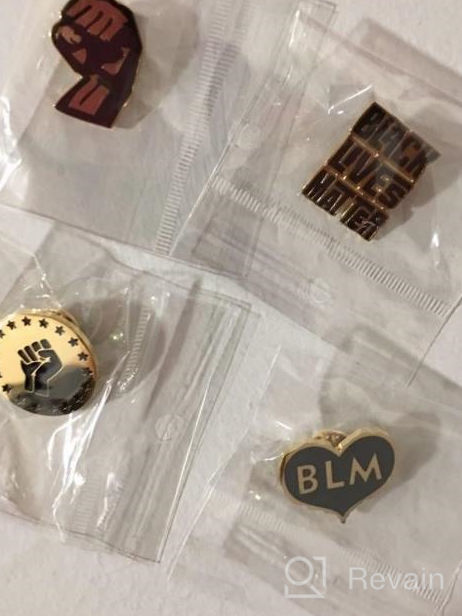 img 1 attached to Black Lives Matter Pins - Black Raised Fist Lapel Pin BLM Badge (2pcs/3pcs) for Shirts, Apparel, Backpacks, Hats review by Jessica Harrison