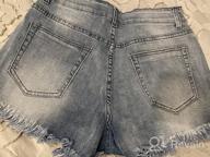 img 1 attached to Onlypuff Denim Shorts Hot Shorts For Women Casual Summer Mid Waisted Shorts With Pockets review by Karen Huston