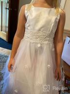 img 1 attached to White Cap Sleeved First Holy Communion Dress for Flower Girls - Big Girls review by Jillian Bishop