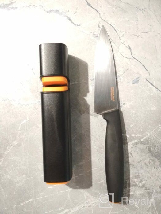 img 1 attached to Mechanical knife sharpener FISKARS Xsharp, ceramic, black review by Dagmara Niemiec ᠌