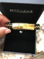 img 1 attached to Maximize Style with SERASAR's Joy Genuine Leather Bracelet for Men review by Kenneth Martin