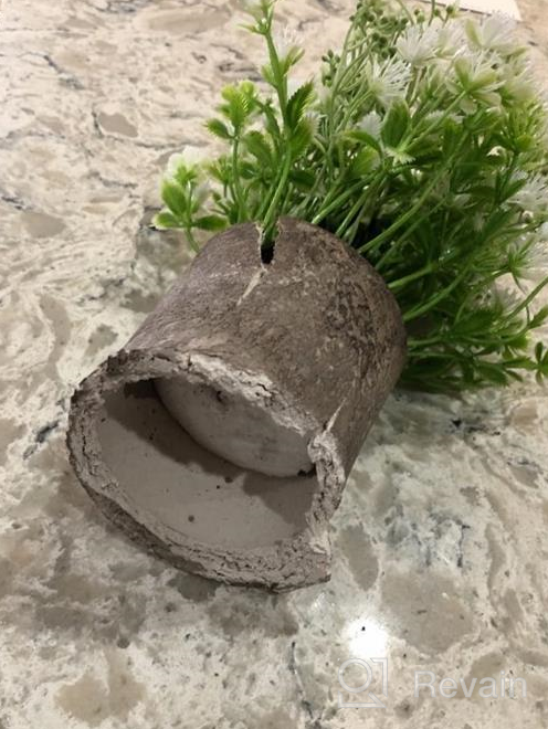 img 1 attached to 3 Pack Artificial Small Flower Plants, 10” Faux Greenery Indoor Decor With Lavender Pots For Garden Lawn Balcony Office Home review by Gary Revils