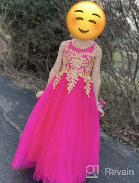 img 1 attached to Burgundy Formal Little Girls' Pageant Dresses - Clothing review by Allison Taylor