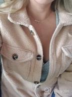 картинка 1 прикреплена к отзыву Женские флисовые куртки Nirovien большого размера на пуговицах, шерпа, пушистые пальто, повседневная теплая верхняя одежда Тедди с карманами от Rodney Nelson