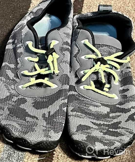 img 1 attached to Men's Minimalist Barefoot Trekking Shoes by Racqua Running review by Brandon Boones