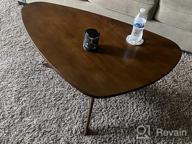 img 1 attached to Contemporary Style Blaze Accent Table - Solid Wood Coffee Table In Rich Pecan Finish For Living Room By Ink+Ivy review by Dale Emmel